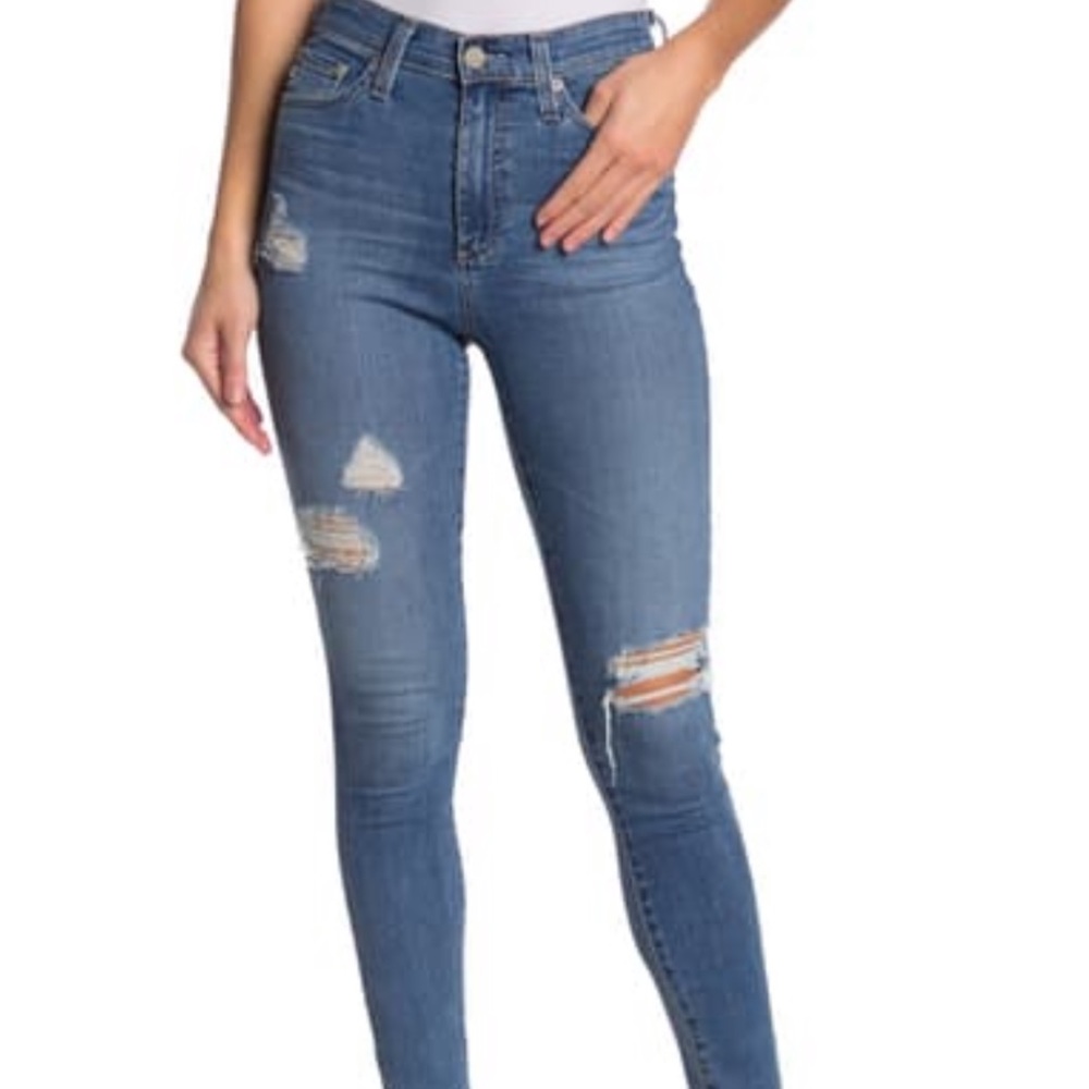 AG skinny ripped jeans